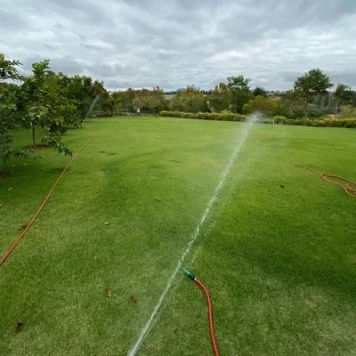 Rotor em um grande jardim